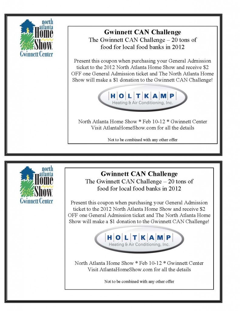 Discount Coupons for Gwinnett Home Show Feb. 10-12, 2012