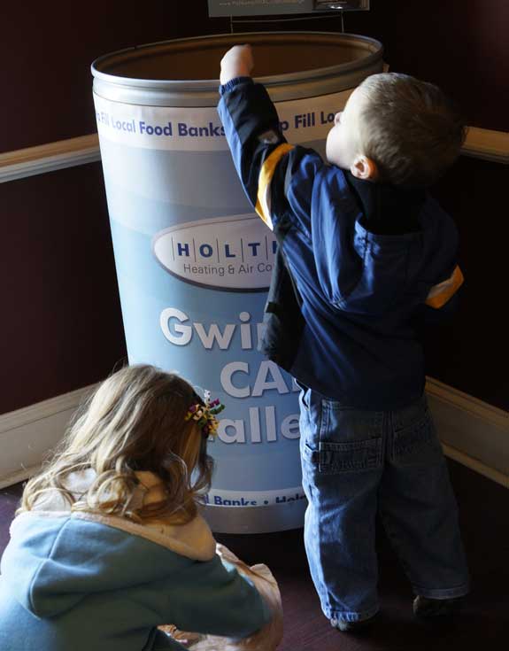 About 1/2 ton of food was collected as homeschool families filled the CAN Challenge bin many times over.